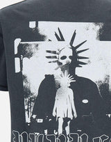 T-shirt "Inside out beauty" in cotone P101JBLI225 BLACK PURPLE BRAND