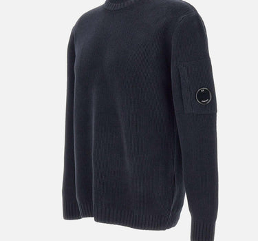 "Cotton Chenille Crewneck Sweater" 19CMKN017A 005558G888 C.P. COMPANY