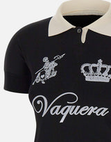 Polo VAQ10N001 BLKWHT VAQUERA