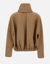 "Oversized Roll Neck Bomber Jacket" 1425WJK006837A DKCAMEL VICTORIA BECKHAM