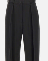 "Satin tailored trousers" 1425WTR002857J BLACK VICTORIA BECKHAM