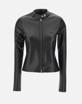 "Zipped Biker Top" 325CTO436PU0049 BLACK COURREGES