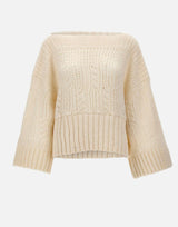 Maglione lana e alpaca W08150280 24WHITE MAURIZIO MYKONOS
