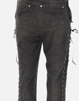Jeans slim fit occhielli e lacci <BR/> 4J116A N0990 BLUMARINE