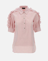 Camicia in cotone con righe CA5239T2953 C3609 LIU-JO
