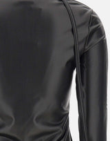 "Zipped Biker Top" 325CTO436PU0049 BLACK COURREGES