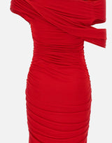 Abito monospalla con drappeggio 2A644A N0313 BLUMARINE