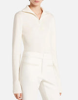 Pullover "Zipped Mockneck" 325MPU247FI0071 WHITE COURREGES