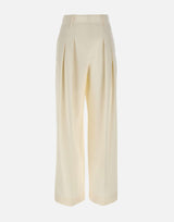 "High Waisted Cinched Trouser" 1325WTR006479A IVORY VICTORIA BECKHAM