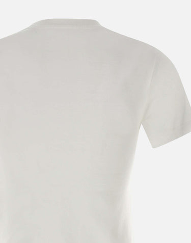 "Fitted Shrunken Logo"<BR/><BR/> 1424JTS005890A WHITE VICTORIA BECKHAM