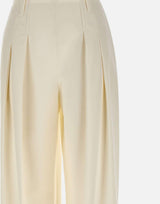 "High Waisted Cinched Trouser" 1325WTR006479A IVORY VICTORIA BECKHAM