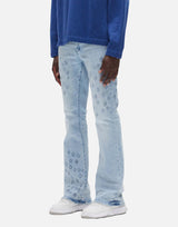 Jeans "Monogram embossed" P004 FOBL425LTINDIGO PURPLE BRAND