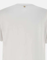 T-shirt in cotone con ricamo e strass CA5371J6308 M9320 LIU-JO