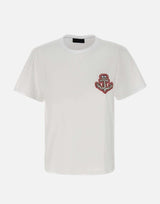T-shirt in cotone con ricamo e strass CA5371J6308 M9320 LIU-JO