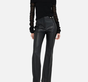 Pantaloni flare in tessuto spalmato CF5016E0624 22222 LIU-JO