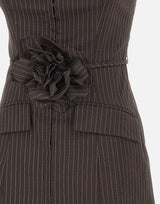 "Pinstripes Belted Long Top" 114696 3065 ROTATE BIRGER CHRISTENSEN