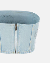 "Denim cropped stud top" 114062 1468 ROTATE BIRGER CHRISTENSEN
