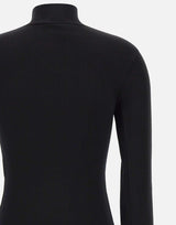"Interlock Mockneck Sweater" 425MPU260FI0001 BLACK COURREGES