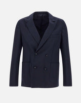 Blazer "Leon" in lana W24MTLG421 NAVY OFFICINE GENERALE