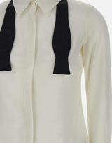 Camicia " Daily" in georgette con cravattino CA10952E2 360 ELISABETTA FRANCHI