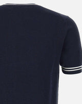 T-shirt in seta e cotone DK87052 BLU DIKTAT