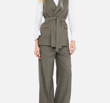 Pantaloni straight con piega CF5372T054A M9770 LIU-JO