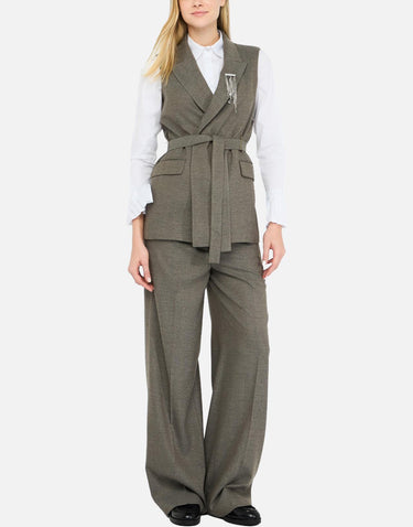 Pantaloni straight con piega CF5372T054A M9770 LIU-JO