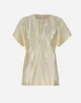 "Pero blouse" in organza di seta e lino PERO IVORY LOULOU DE SAISON
