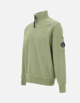 "Brushed and Emerized Diagonal Fleece Half Zip Sweatshirt" 19CMSS142A 006372R612 C.P. COMPANY