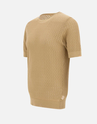 T-shirt "Waves" in cotone WAVESUNICA CAMMELLO BOB