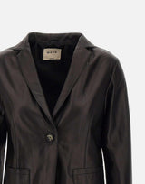 Giacca "Ginger" in pelle GINGERX NERO MONO