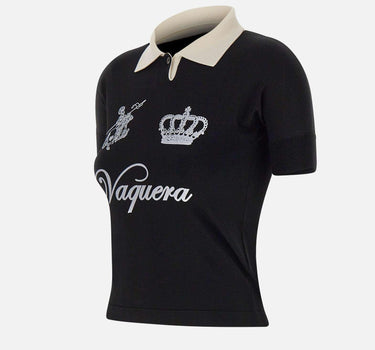 Polo VAQ10N001 BLKWHT VAQUERA