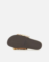 Sandali in pelle e dischi oro 24SHH0094EMB015 M773 RABANNE