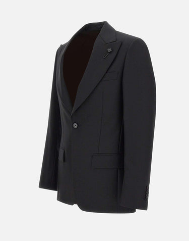 Blazer in lana e mohair IV6926E IVSF63410999 LARDINI