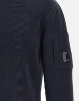 "Cotton Chenille Crewneck Sweater" 19CMKN017A 005558G888 C.P. COMPANY