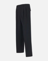 Pantaloni "Wide Pleated Trouser" in lana 41671 BLACK SUNFLOWER