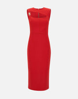 "Cameron asymmetrical midi dress" 25031221 RED REBECCA VALLANCE