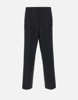 Pantaloni "Wide Pleated Trouser" in lana 41671 BLACK SUNFLOWER
