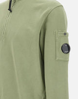 "Brushed and Emerized Diagonal Fleece Half Zip Sweatshirt" 19CMSS142A 006372R612 C.P. COMPANY