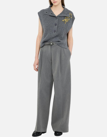 Pantaloni palazzo con cintura MF5269TS224 84006 LIU-JO