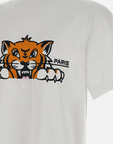 T-shirt "Gots happy tiger" in cotone FF55TS5264SI 02 KENZO PARIS