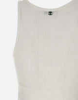 Top in jersey pointelle di cotone 25PJTE168CO0557 P100 RABANNE