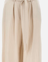 Pantaloni in lino e viscosa QPJTZ008 0035 KAOS