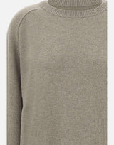 "Boyfriend crewnewck" 20055 GREIGE SOFT GOAT