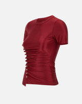 "Short sleeve draped top in jersey" 25PJTO788VI0267 P644 RABANNE