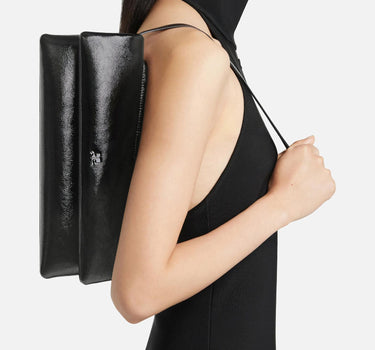 "Cuff Leather clutch" 425GSA202CR0043 BLACK COURREGES