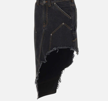 Gonna in denim VAQ10S002 BLACK VAQUERA