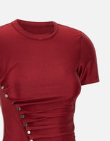 "Short sleeve draped top in jersey" 25PJTO788VI0267 P644 RABANNE