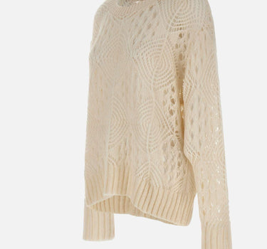 Maglione in lana e alpaca W08210280 24WHITE MAURIZIO MYKONOS
