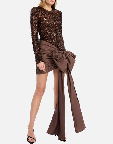 "Sequins Bow Mini Dress" 114881 2910 ROTATE BIRGER CHRISTENSEN